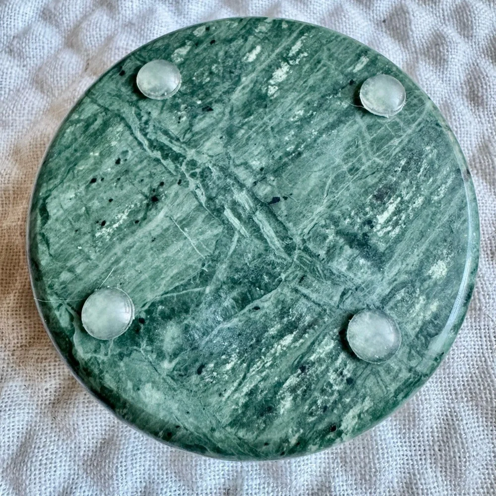 New Natural Green Marble Stone Cell Phone Heavy Freestanding Holder Stand